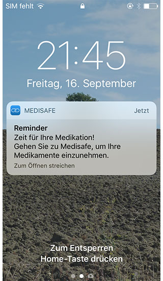 Erinnerung Medikamenteneinnahme
