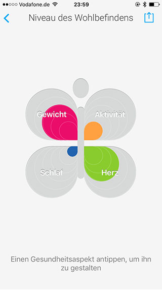 Withings App Kleeblatt