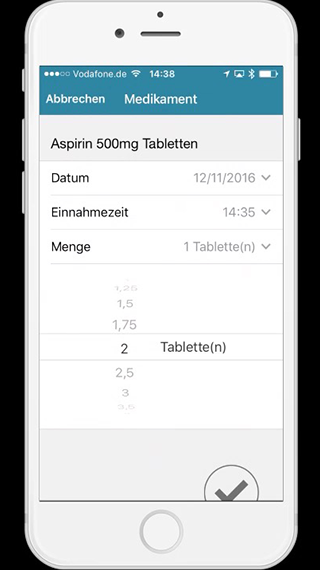 MyTherapy Sondereingabe