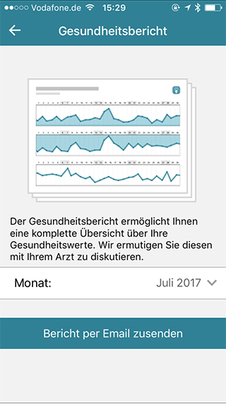 Gesundheitstagebuch - Berichtszeitraum