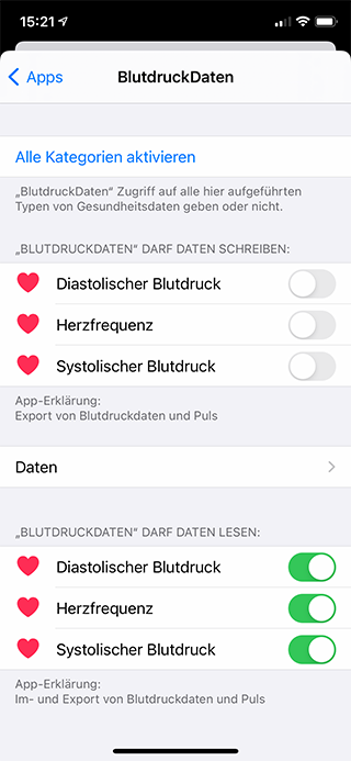 Definition Datenaustausch Apple Health