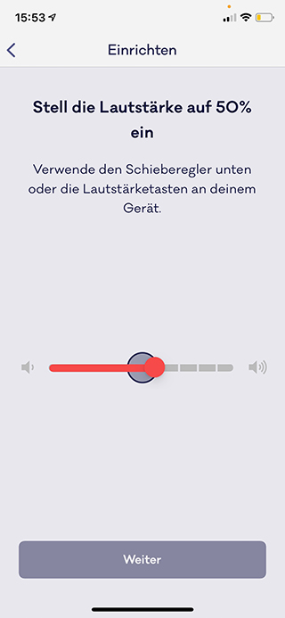 Kalibrierung der Hörtest-App