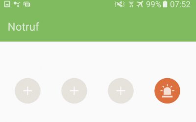 Notfallinformationen bei Android